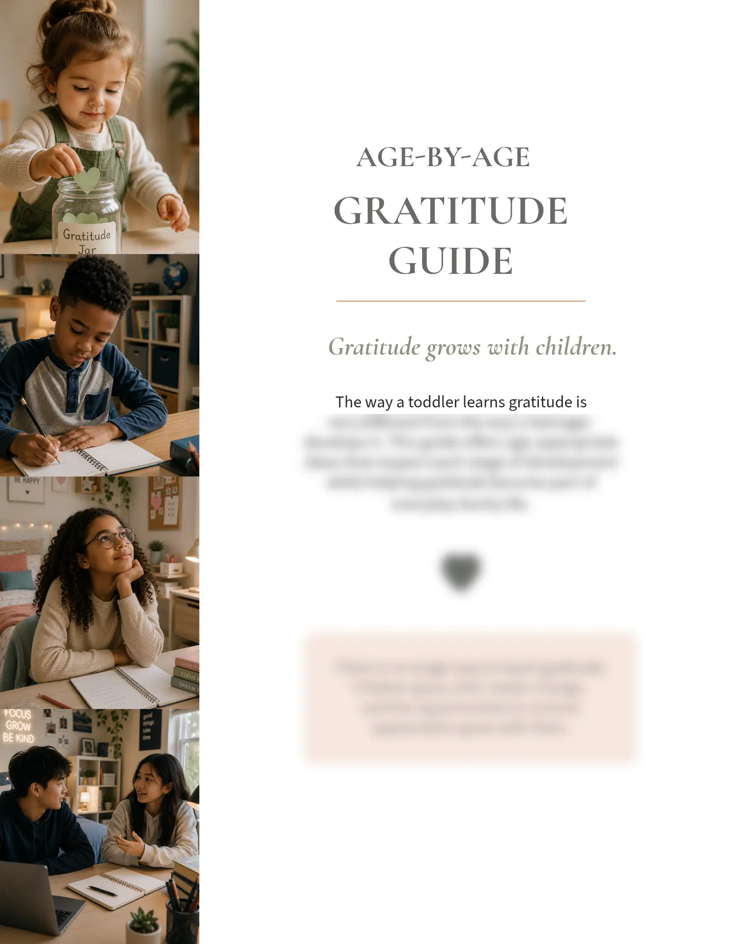 Preview of the age-by-age gratitude guide spread