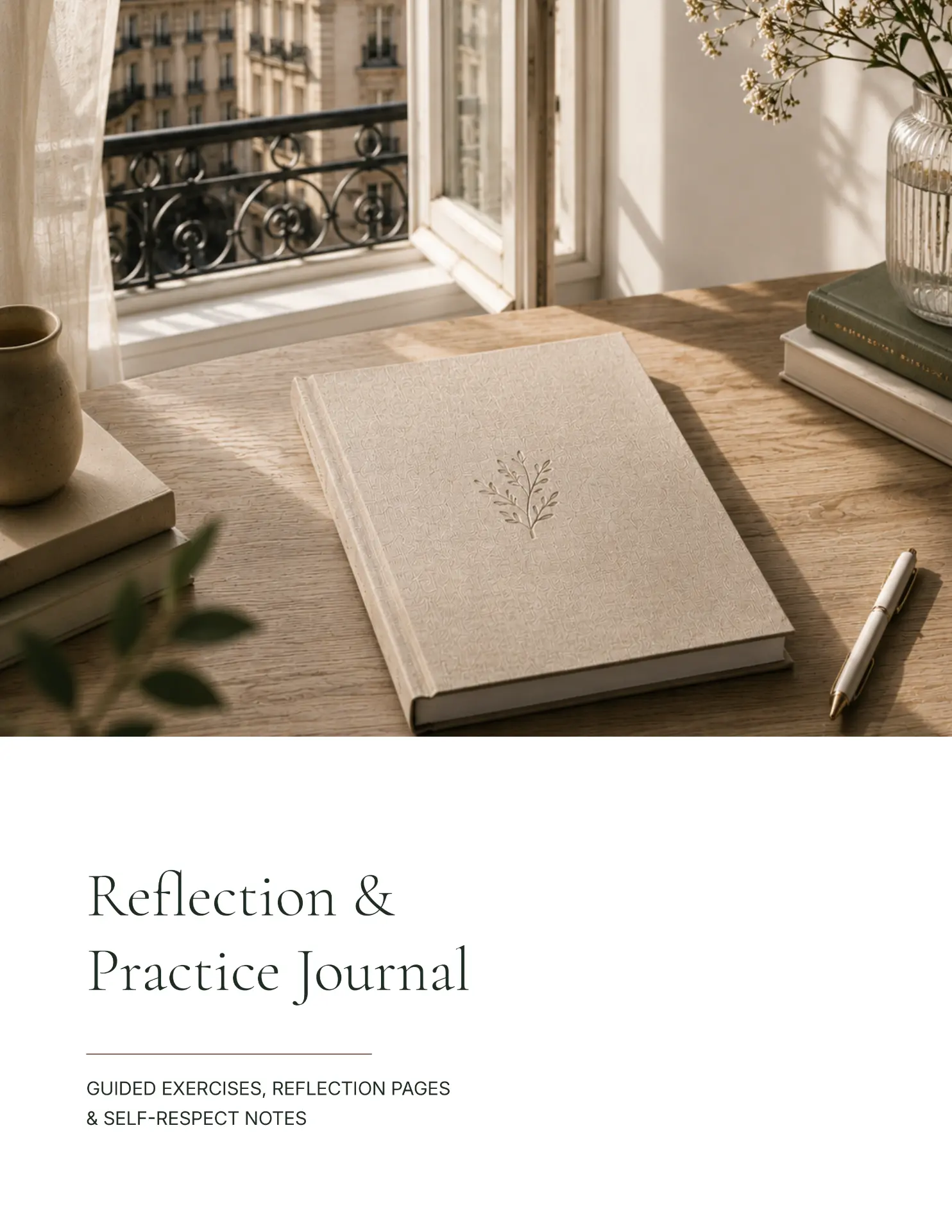 Opening page of the Reflection & Practice Journal inside Before You Text Him