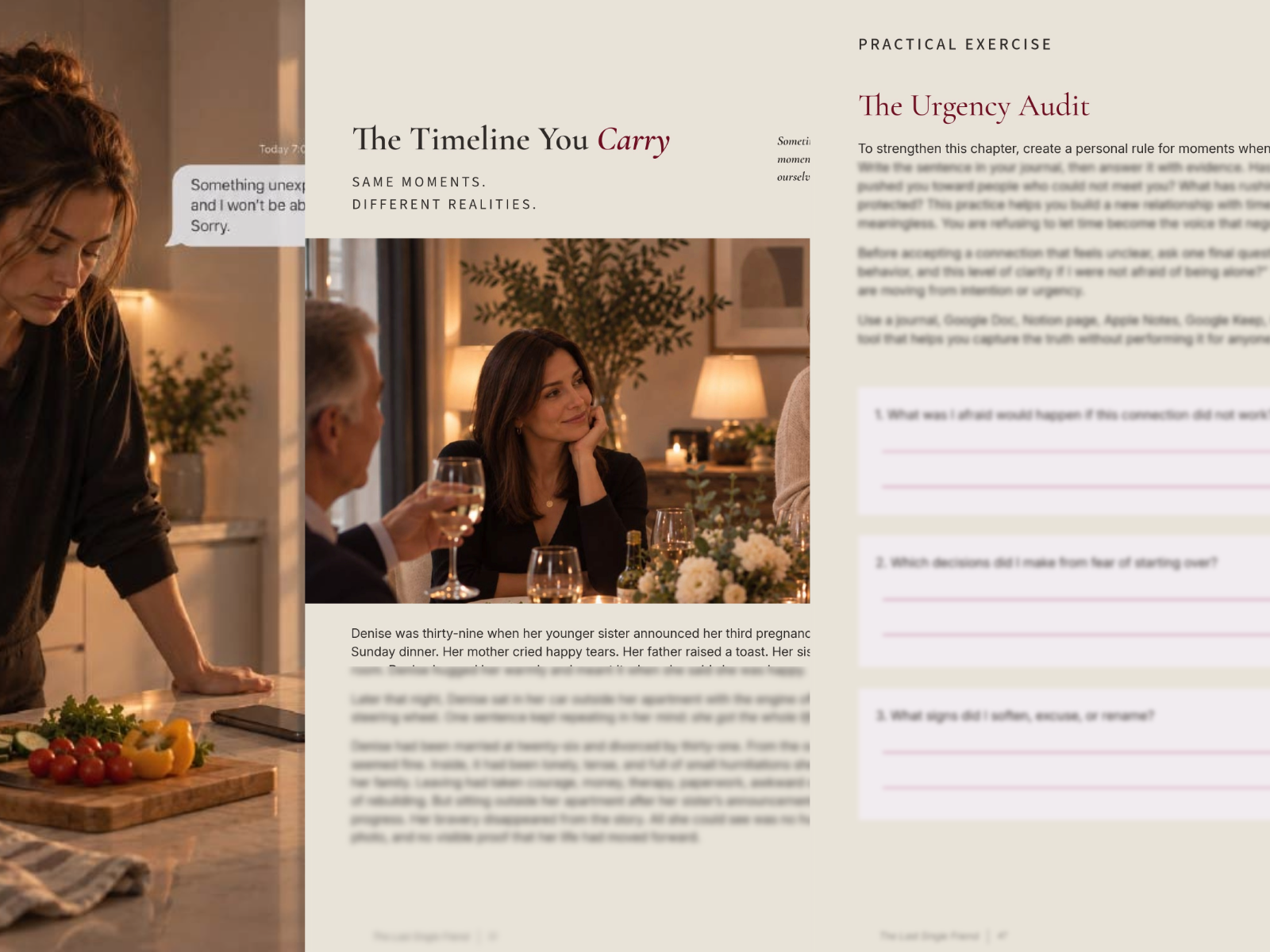 Interior pages of The Last Single Friend — a story, a reflection and a practical exercise